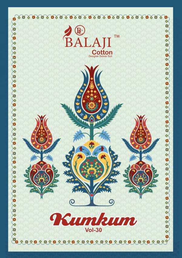 Balaji Kumkum Vol-30 Cotton Designer Patiyala Dress Material